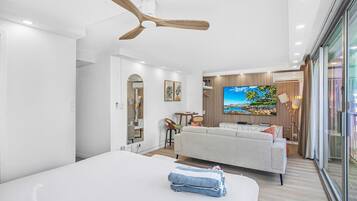Desk, iron/ironing board, travel crib, free WiFi