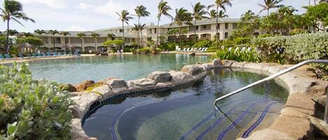 Piscine extérieure, piscine chauffée