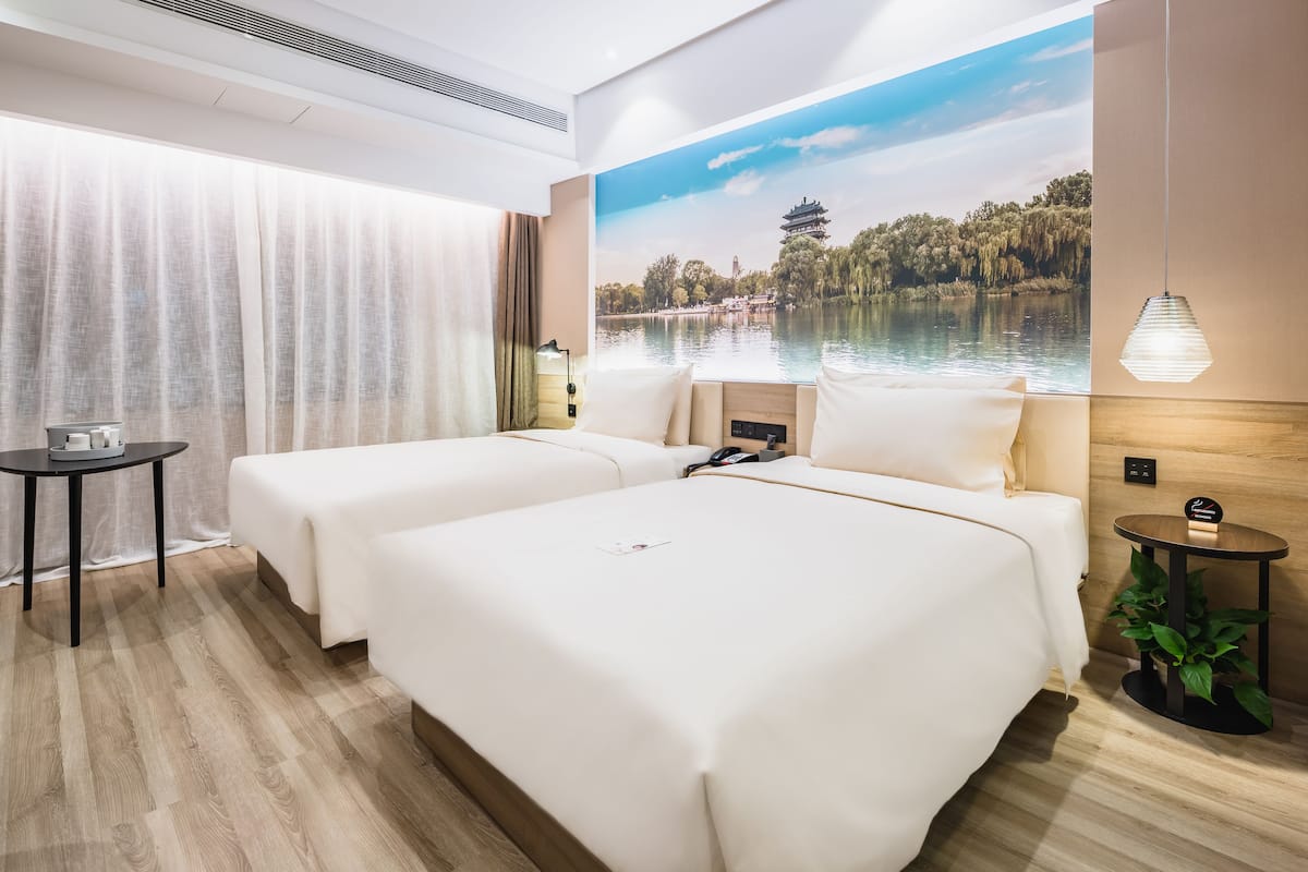 Phòng đôi hoặc 2 giường đơn Business | Bộ trải giường bằng vải cotton Ai Cập, bộ đồ giường cao cấp 