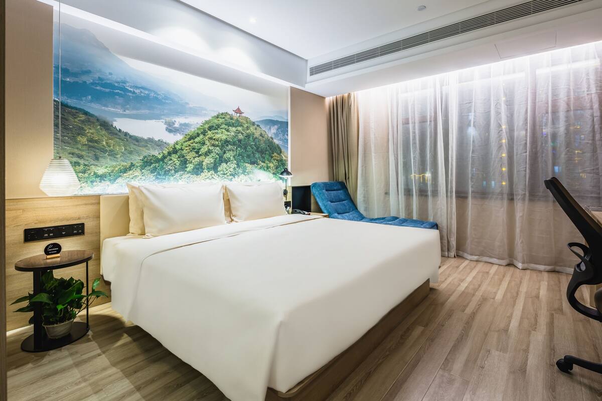 Phòng đôi Business | Bộ trải giường bằng vải cotton Ai Cập, bộ đồ giường cao cấp 
