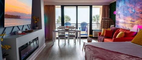 TV connectée, cheminée