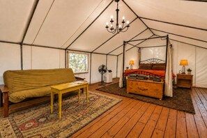 Living area - Mountain Tent Retreat: Game Room Near Ocoee River (Copperhill)