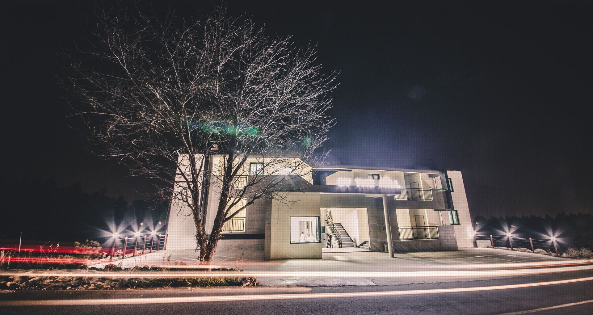 front of property – evening/night