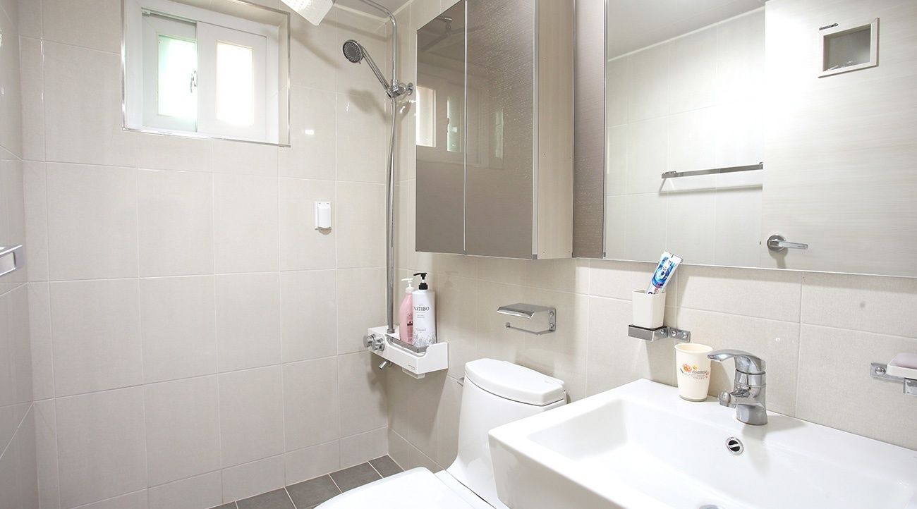 Family Room (102) | Bathroom | Shower, free toiletries, hair dryer, towels