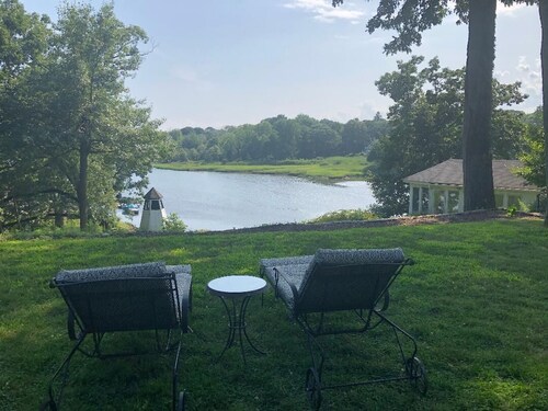 Dramatic family home directly on the Saugatuck River in Westport, CT