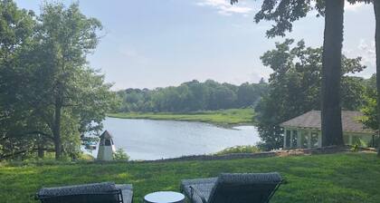 Dramatic family home directly on the Saugatuck River in Westport, CT