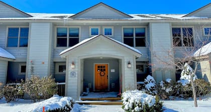 H4 Bretton Woods condo-AC, Hot Tub, near skiing & Mt Wash Hotel, ski slopes views, dog friendly!