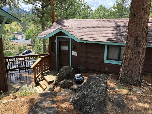 Terrace/patio - Studio cabin in LR Taylor's cabins (Estes Park)