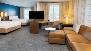 Studio Suite, Multiple Beds, Non Smoking | Desk, blackout drapes, iron/ironing board, free cribs/infant beds