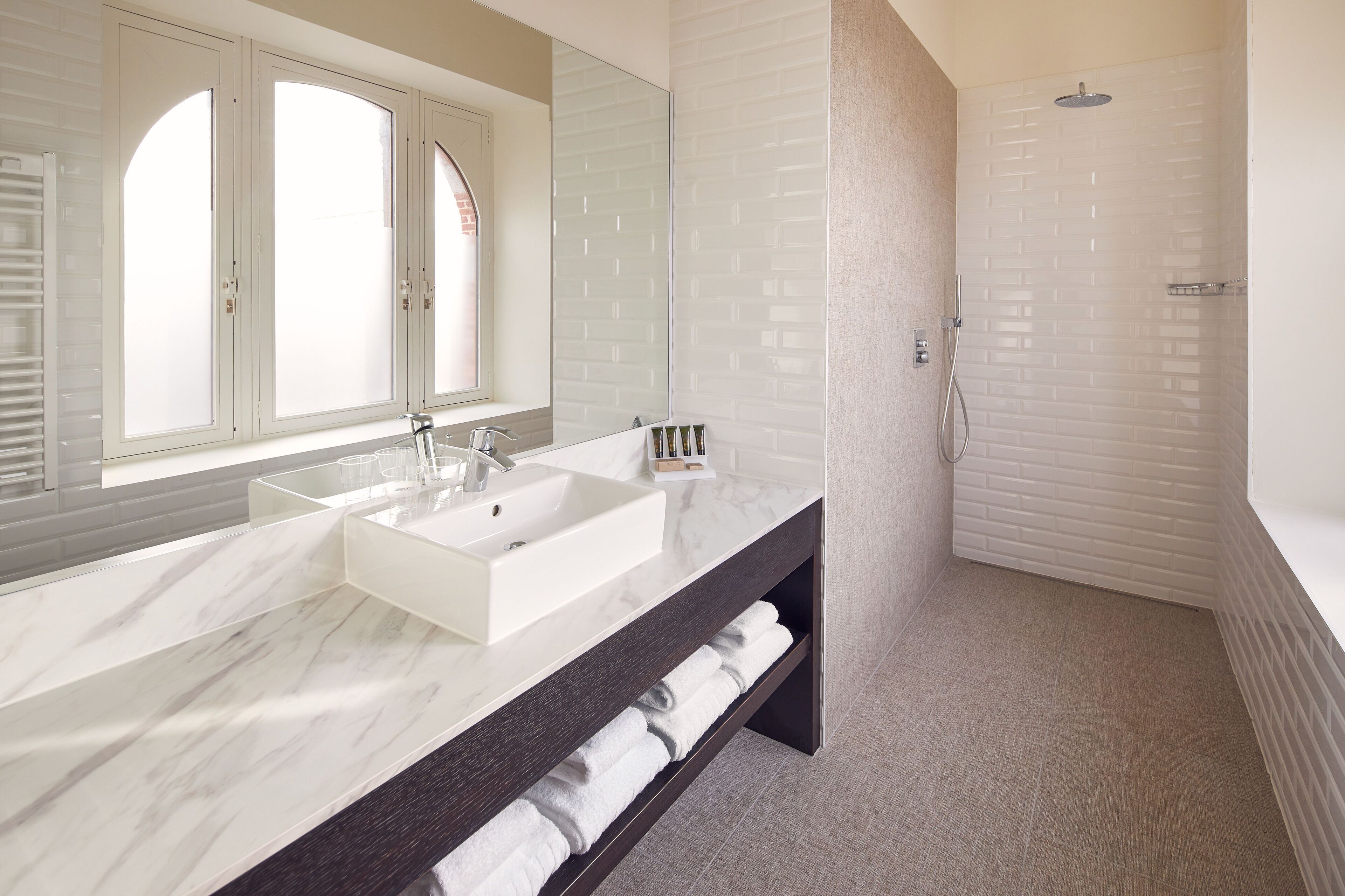 free toiletries, hair dryer, towels, soap