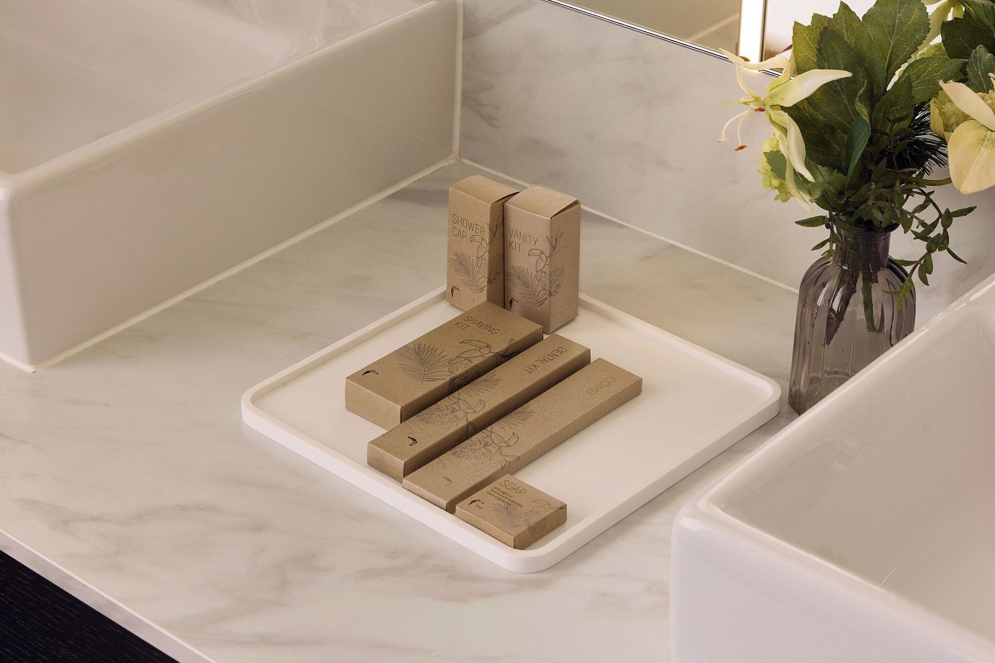 free toiletries, hair dryer, towels, soap