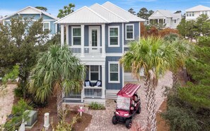 Exterior - Veni Vidi Beachy - Heated Pool, Hot Tub, Golf Cart, Book Now Early Bird Special! (Santa Rosa Beach)