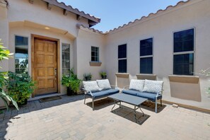 Terrace/patio - Group-Friendly Estrella Gem: Hike, Cheer & Explore (Goodyear)