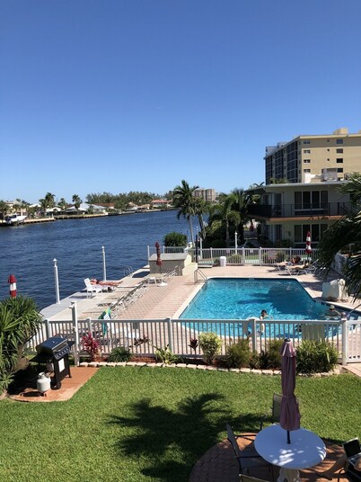 Our Condos are on the Intracoastal and a four minute walk to the beach. Enjoy !