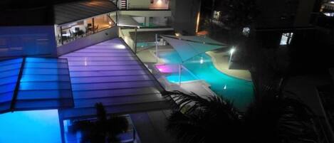 Indoor pool, outdoor pool