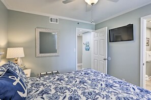 1 bedroom, iron/ironing board, Internet, bed sheets
