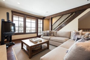 TV, fireplace, DVD player