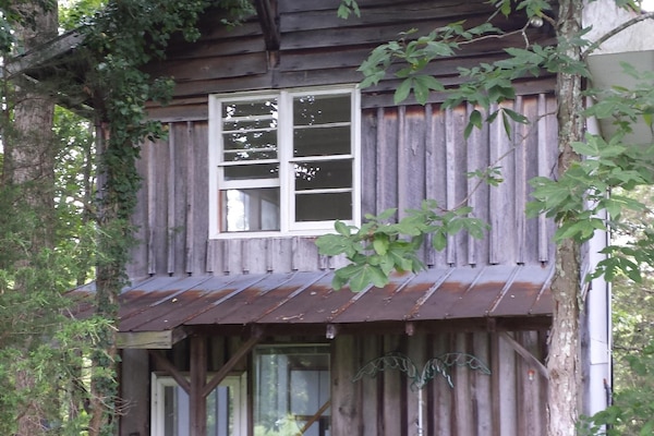 Front door of cabin.