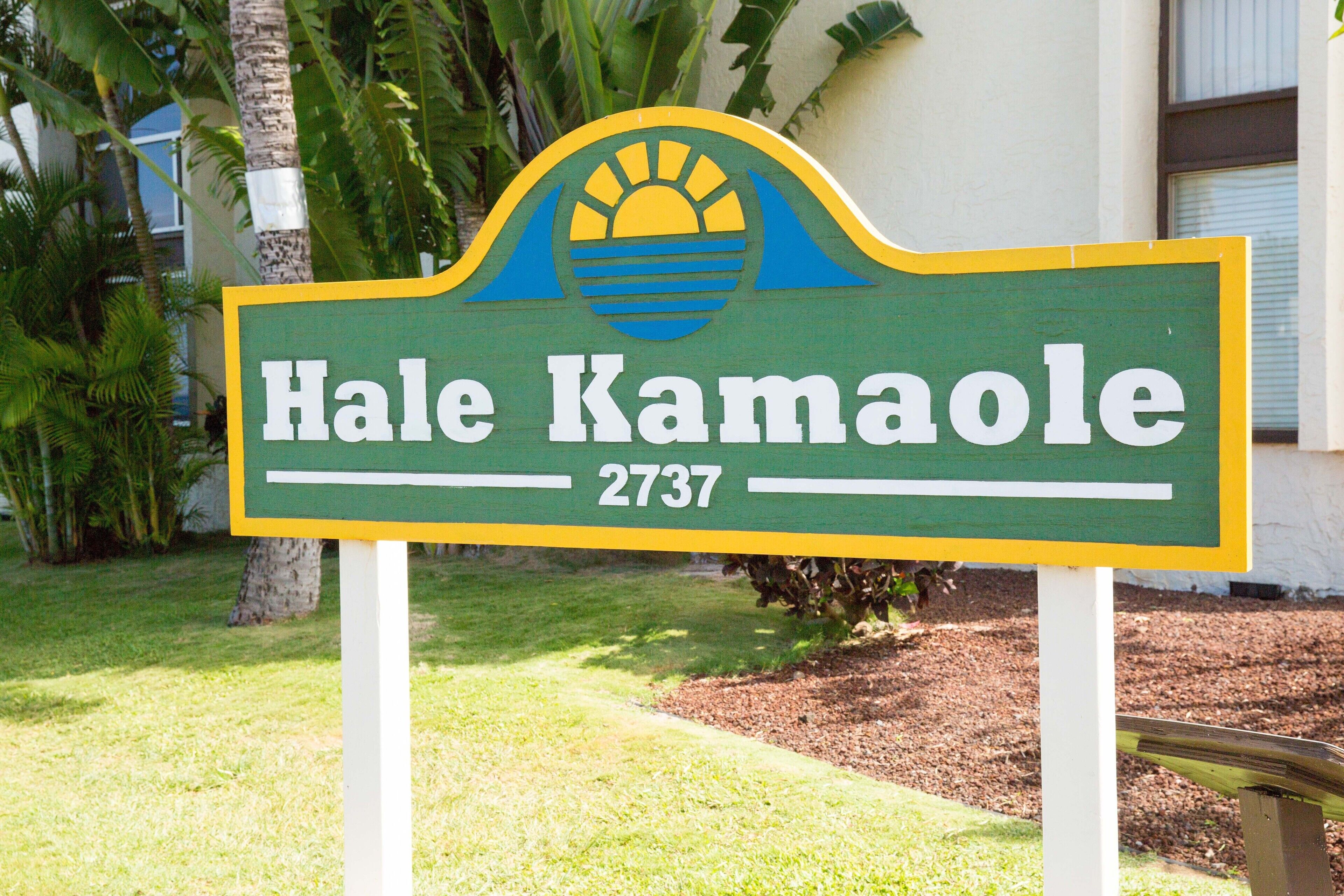 A sign for Hale Kamaole with the number 2737.