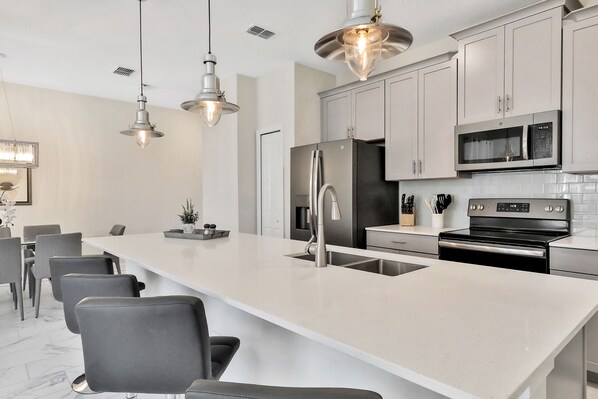 Microwave, oven, stovetop, dishwasher