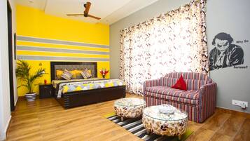 TV, foosball, table tennis, books