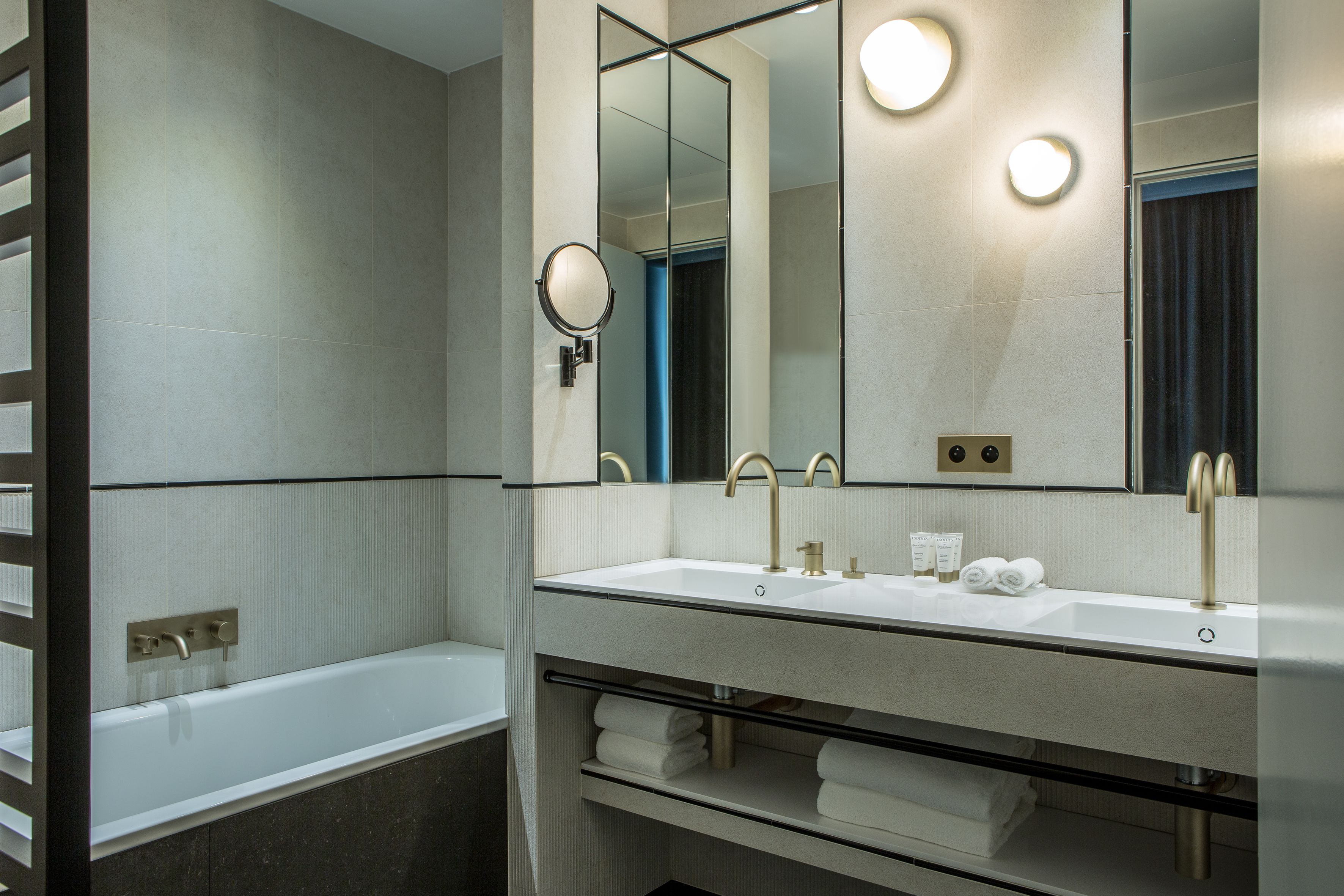 suite (cambon) | bathroom | designer toiletries, hair dryer, bathrobes, slippers
