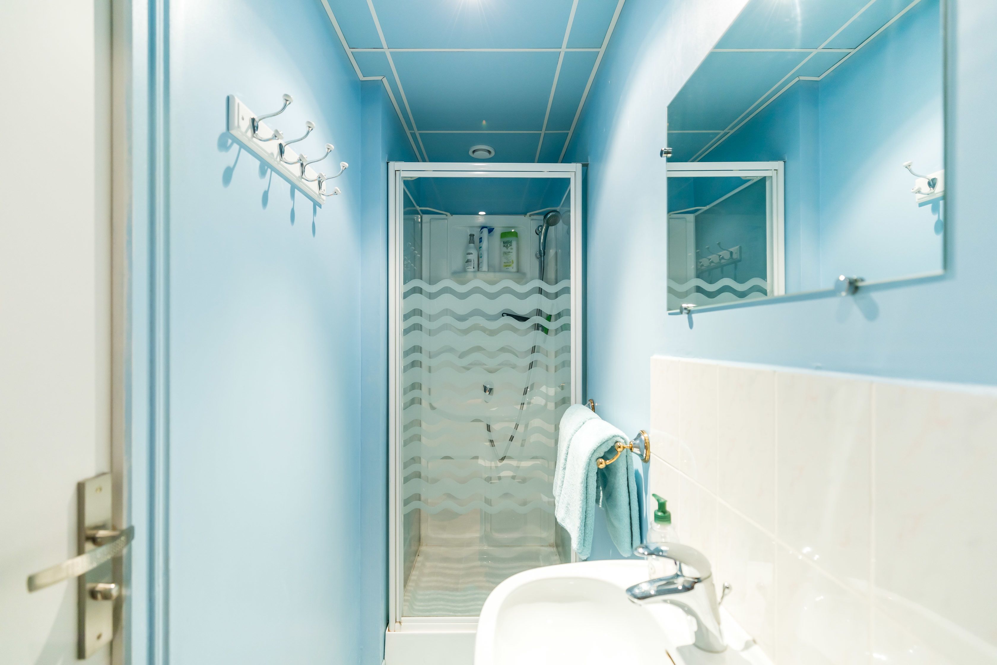 Kamar Double | Kamar mandi | Shower, pancuran hujan, perlengkapan mandi gratis, dan pengering rambut