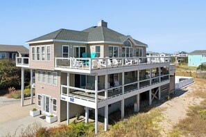 Exterior - SeaClusion: Oceanside, Private Pool, Hot Tub, Elevator, 180 feet to the beach! (Corolla)