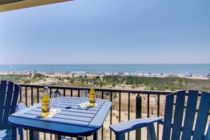 Outdoor dining - Beachfront Condo w/ Balcony & Views in Ocean City (Ocean City)