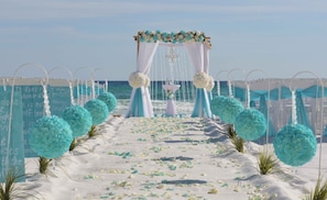 Outdoor banquet area