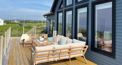 Stunning Modern Beach House: Private, Unblocked Ocean Views in Nova Scotia.