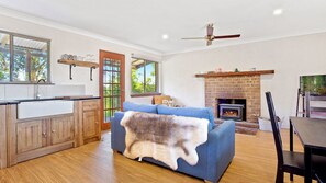 TV, fireplace, DVD player - Braeside Cabin Three - Parsonsia (CENTRAL TILBA)