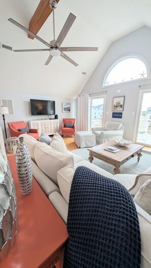 Smart TV, DVD player, books