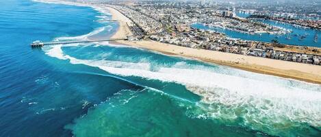 Beach nearby, beach umbrellas