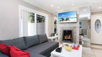 TV, fireplace, Netflix, streaming services