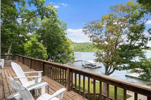 Group Getaway w/ Dock! Lakefront Escape in Stover