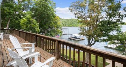 Group Getaway w/ Dock! Lakefront Escape in Stover
