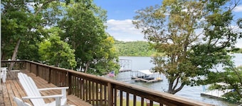 Group Getaway w/ Dock! Lakefront Escape in Stover