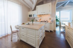 Fridge, oven, stovetop, dishwasher - VILLA LILLA penthouse on the beach of San Vincenzo Tuscany luxury (San Vincenzo)