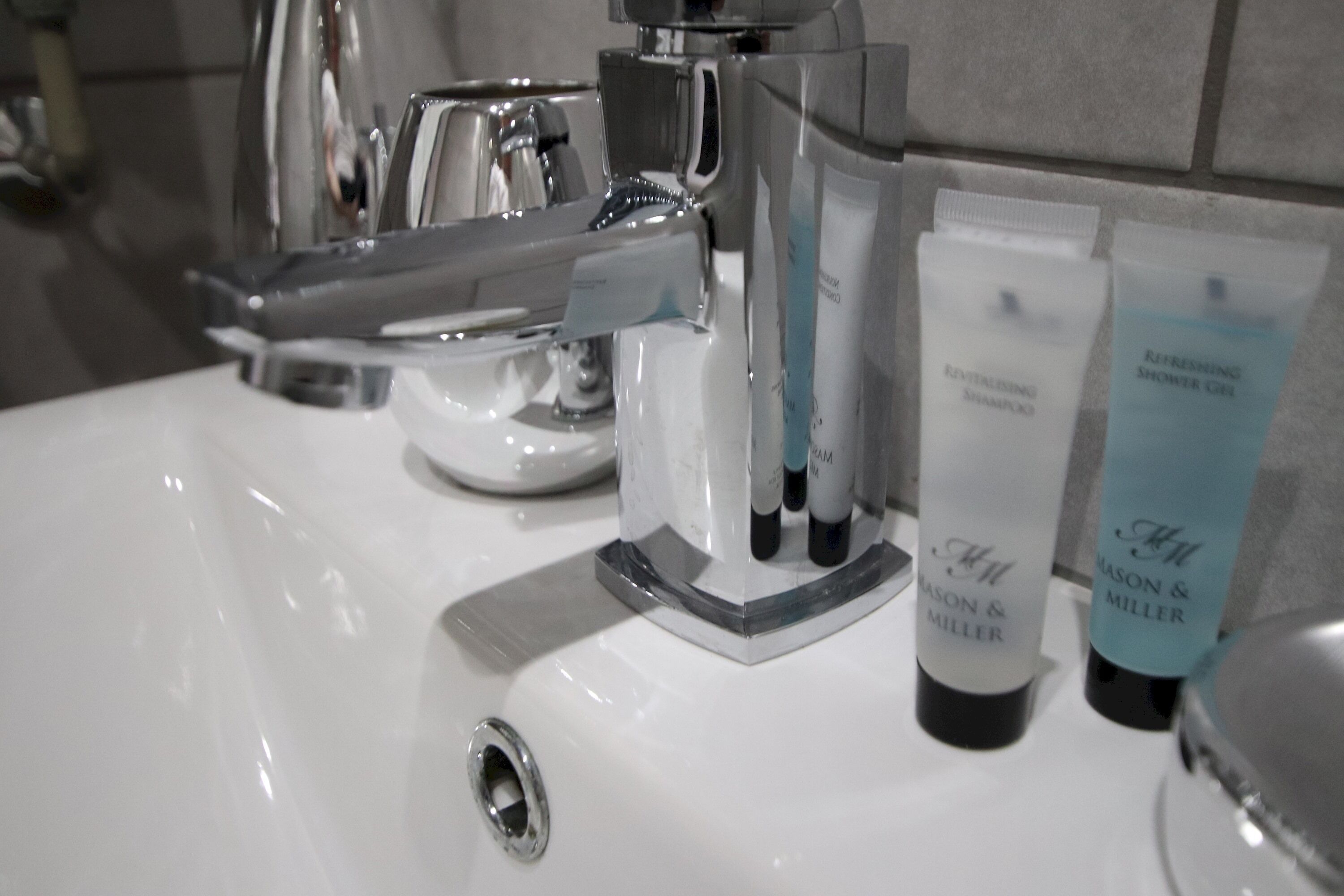 Hair dryer, towels