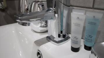 Hair dryer, towels