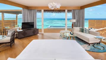Duplex, 1 Bedroom, Overwater | Premium bedding, down duvets, pillow-top beds, minibar