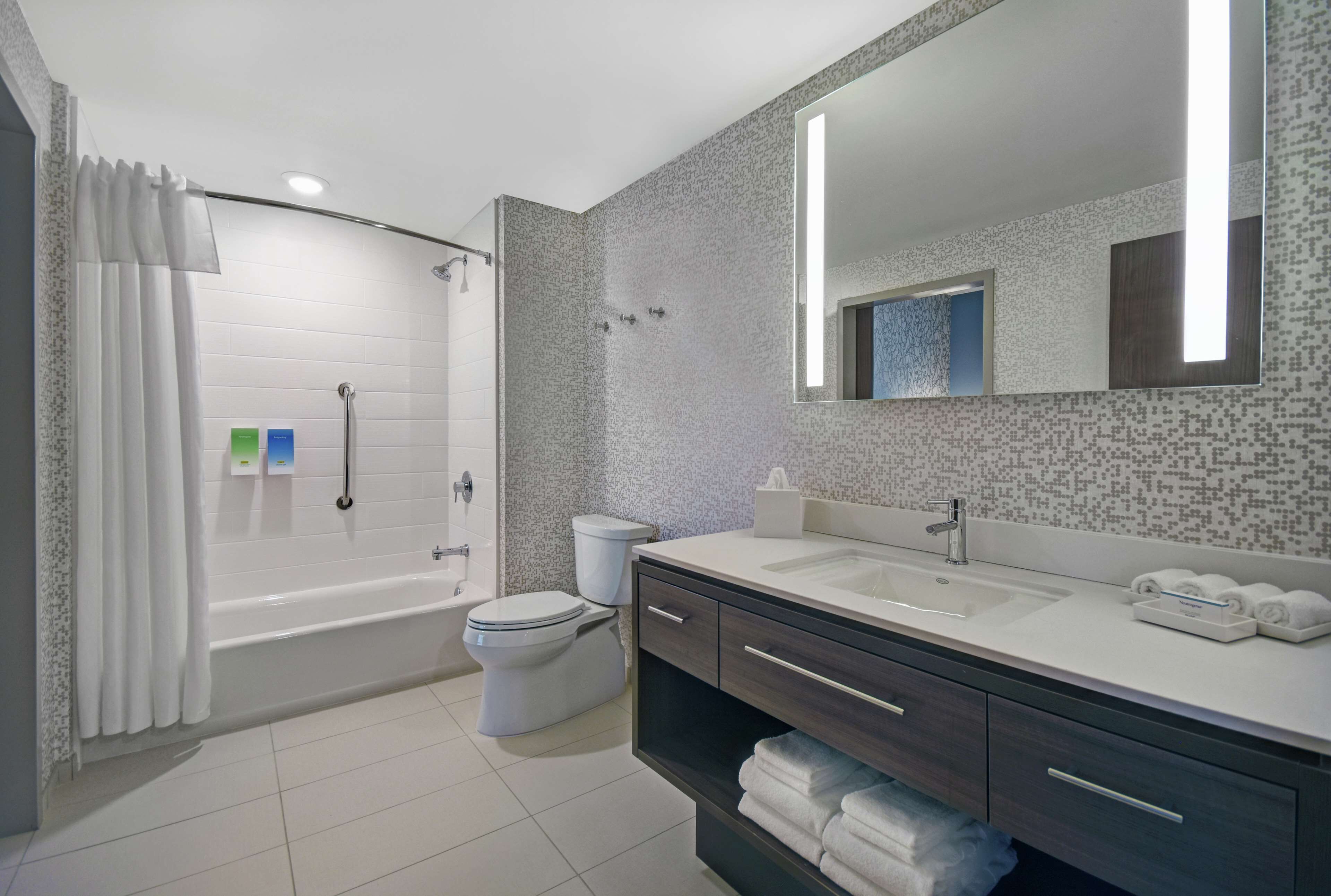 free toiletries, hair dryer, towels