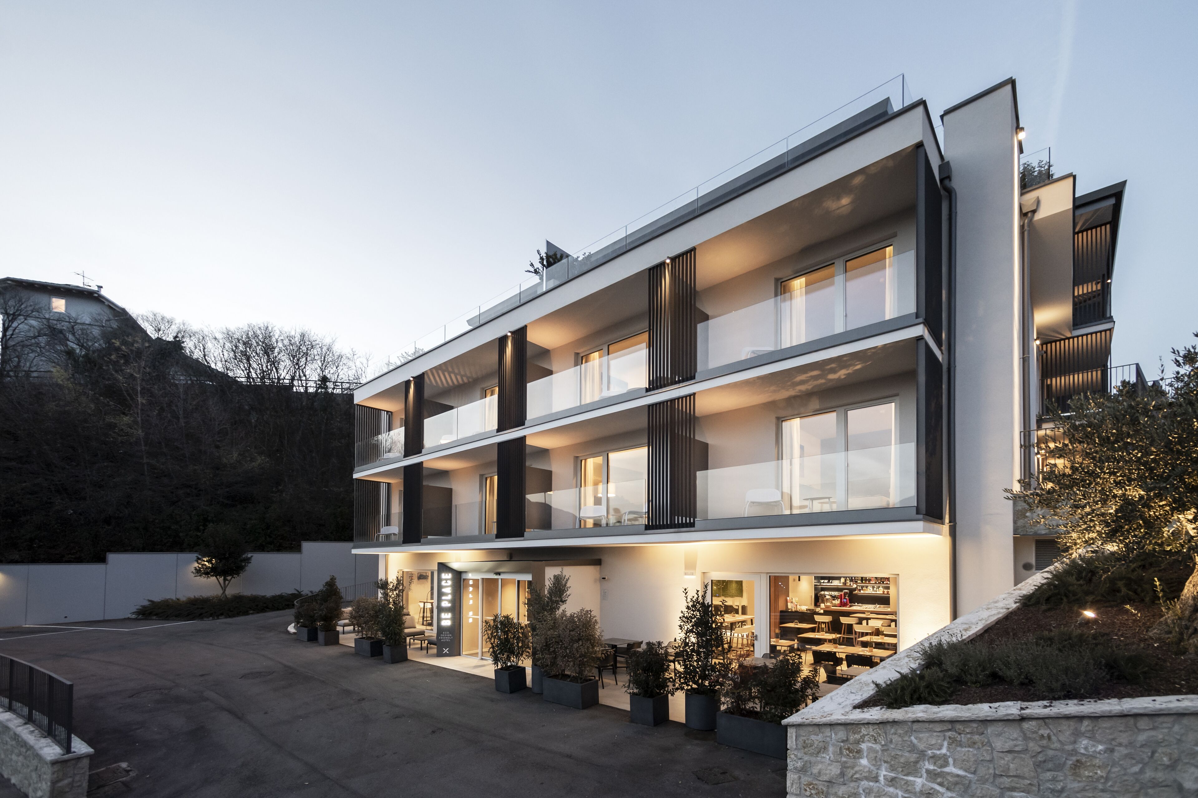 Front of property – evening/night