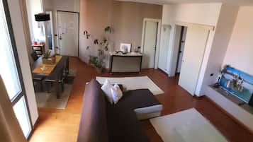 TV, lettore DVD, libri