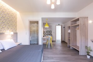 Studio, Ground Floor | Living area | Flat-screen TV - Ipsos Beach Studios By Konnect (Corfu)