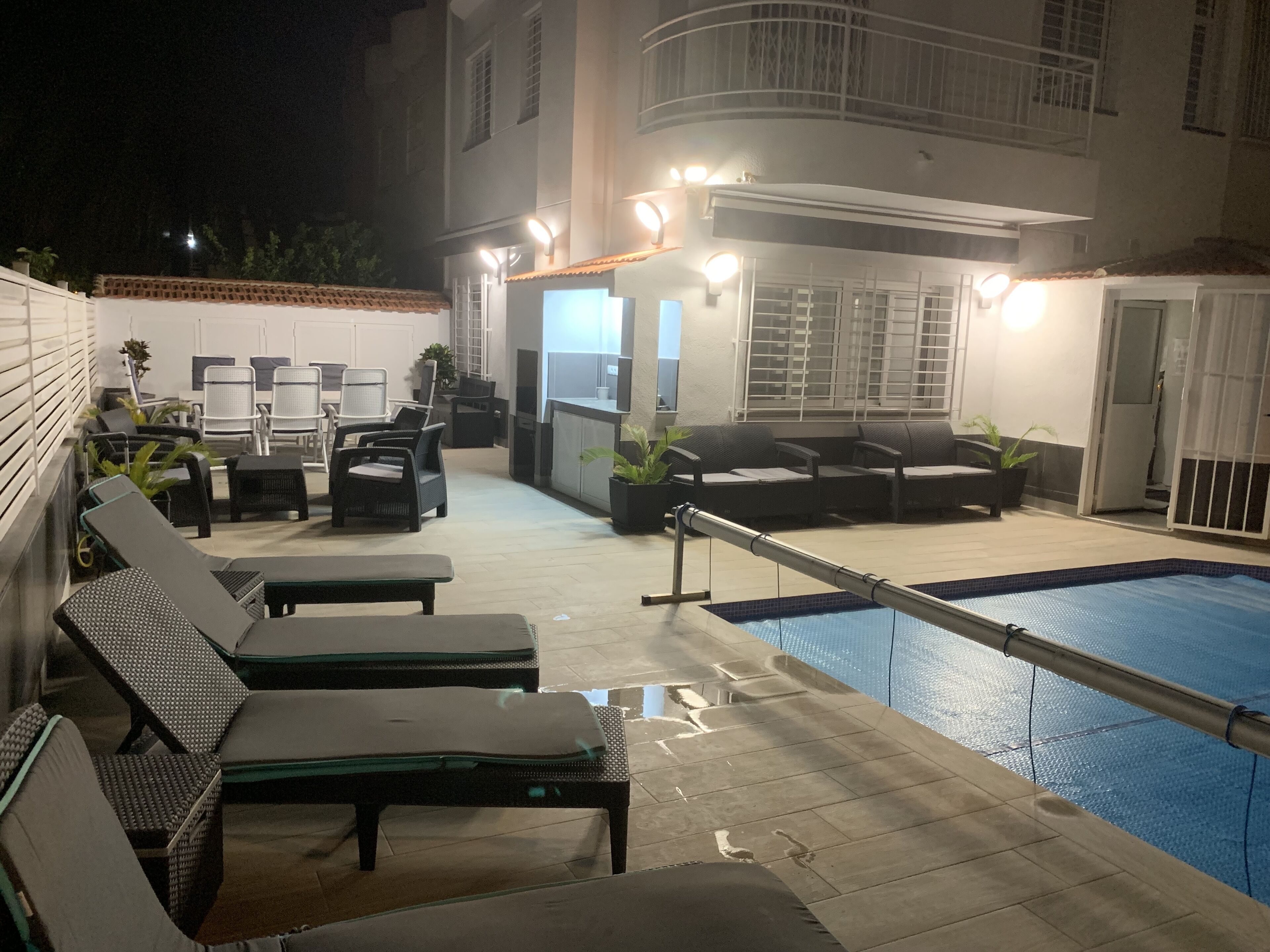 All lit up at night for relaxing