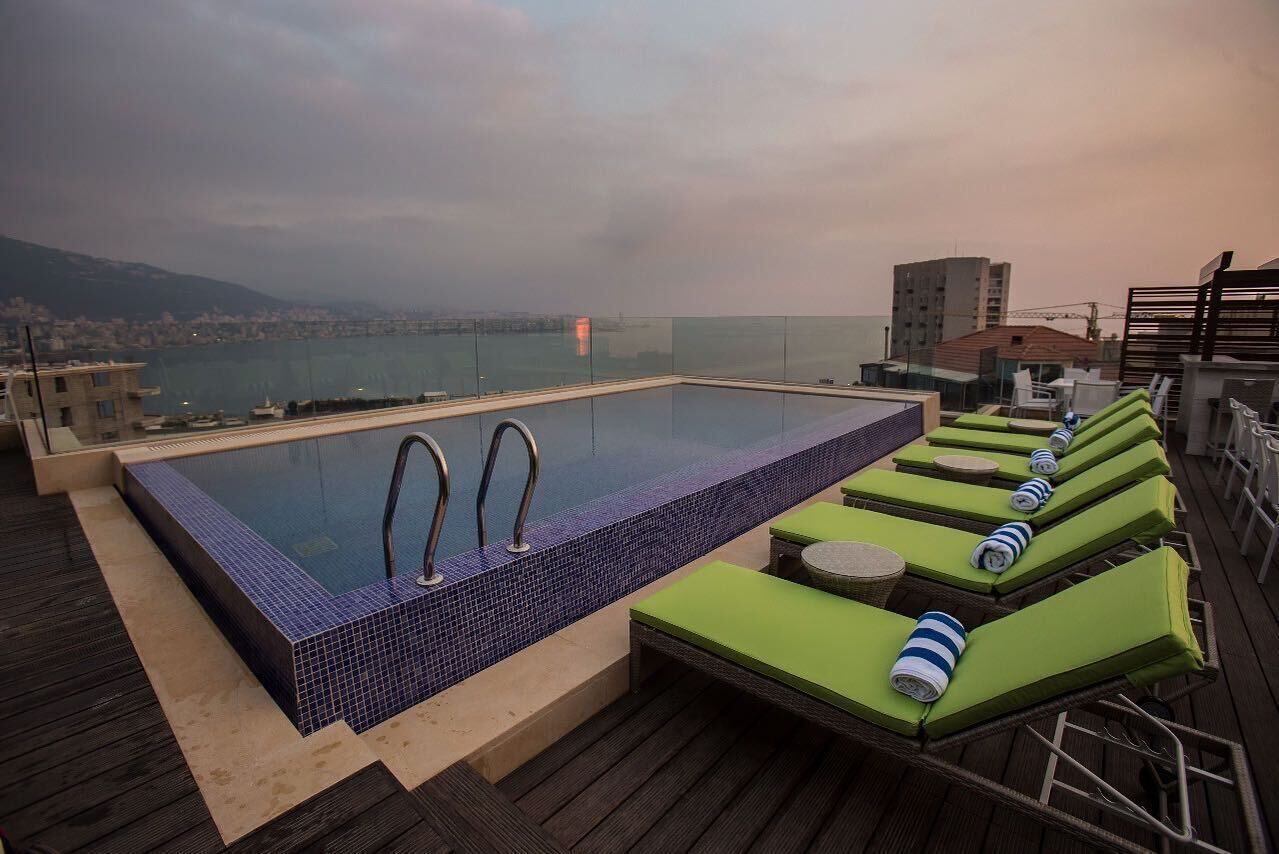 Seasonal outdoor pool, a rooftop pool