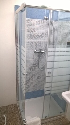 Secadora de cabello, toallas, shampoo, papel de baño