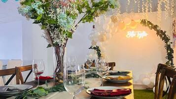 Outdoor wedding area